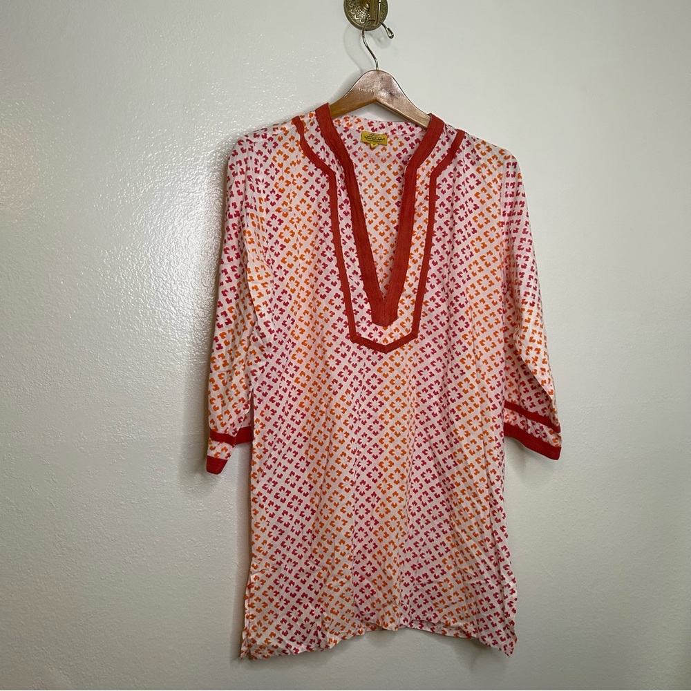 Roberta Roller Rabbit 100% Cotton Patterned Tunic Top S - Picture 2 of 7